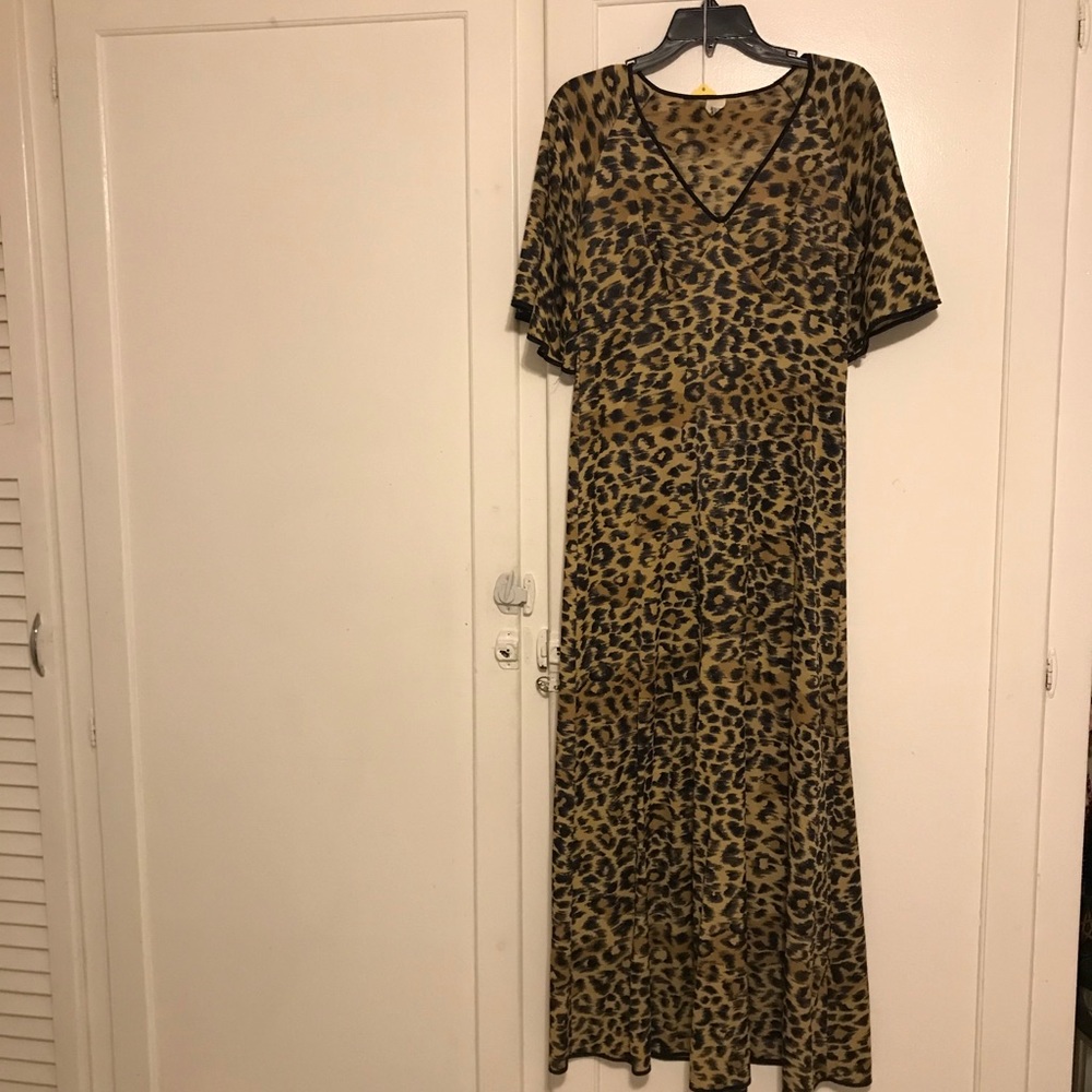 ❌SOLD❌ 1980s leopard print dress - Picture 3 of 4